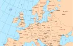 Maps Of Europe inside Free Printable Map Of Europe With Cities