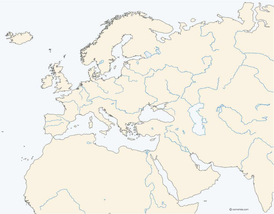 Maps Of Europe intended for Outline Map Of Europe Africa And Asia