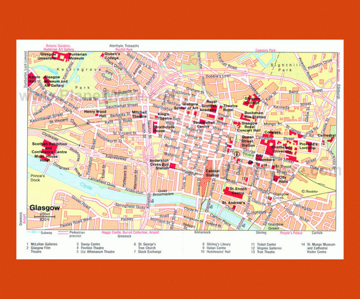 Glasgow Tourist Map