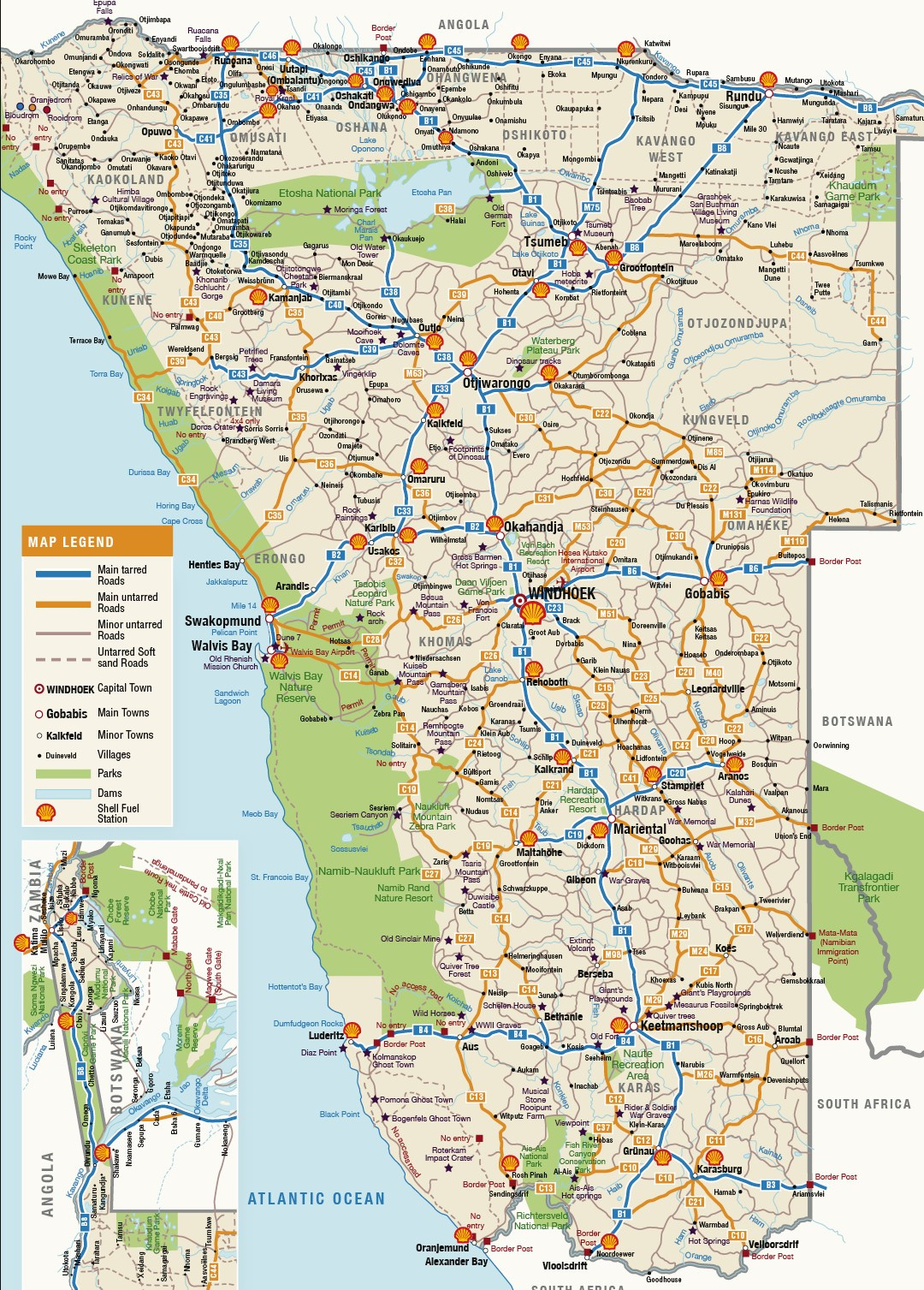 Maps Of Namibia - Namibia App within Namibia Road Map Download