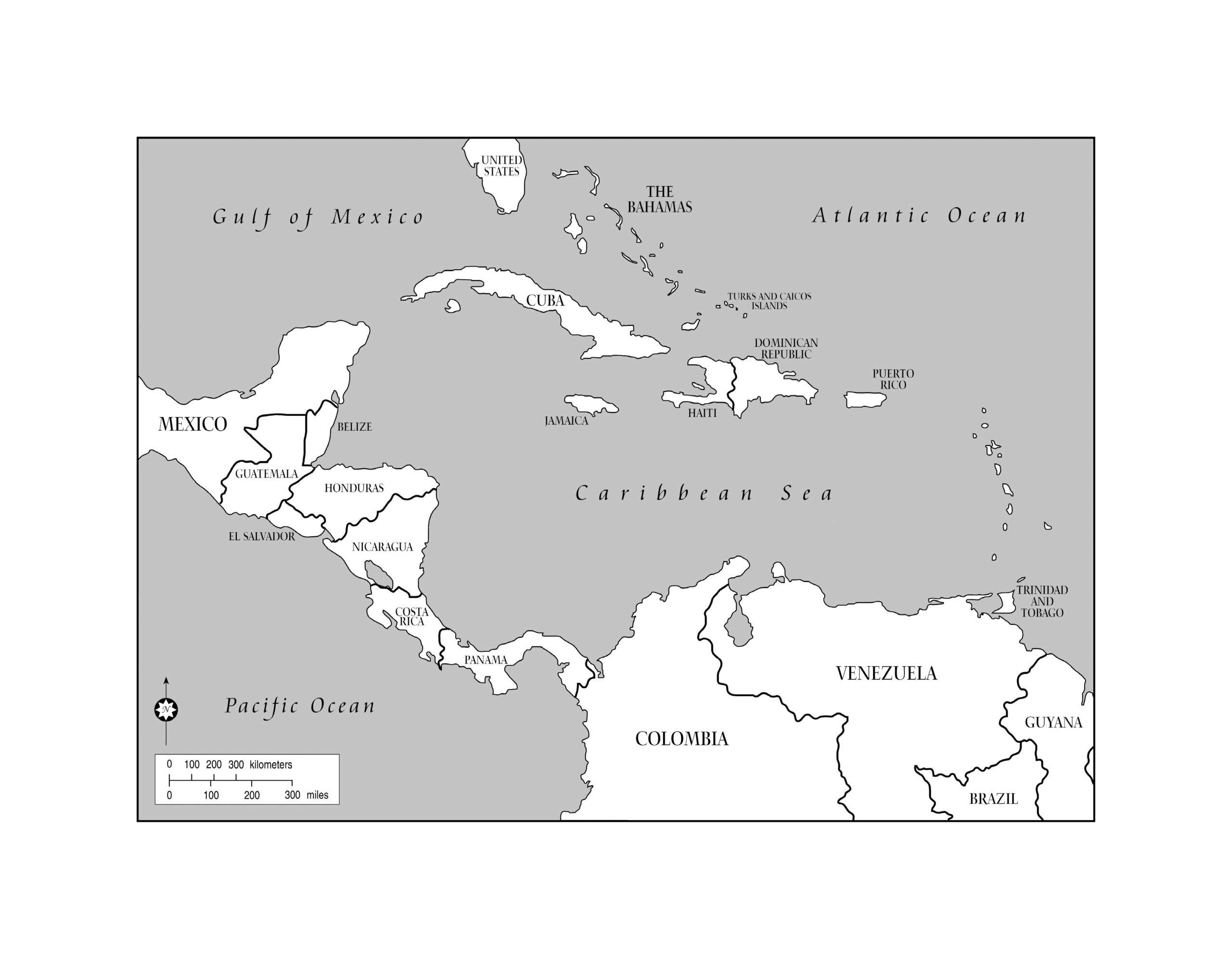 Maps Of The Americas, Page 2 with Free Black And White Map Of Caribbean Islands
