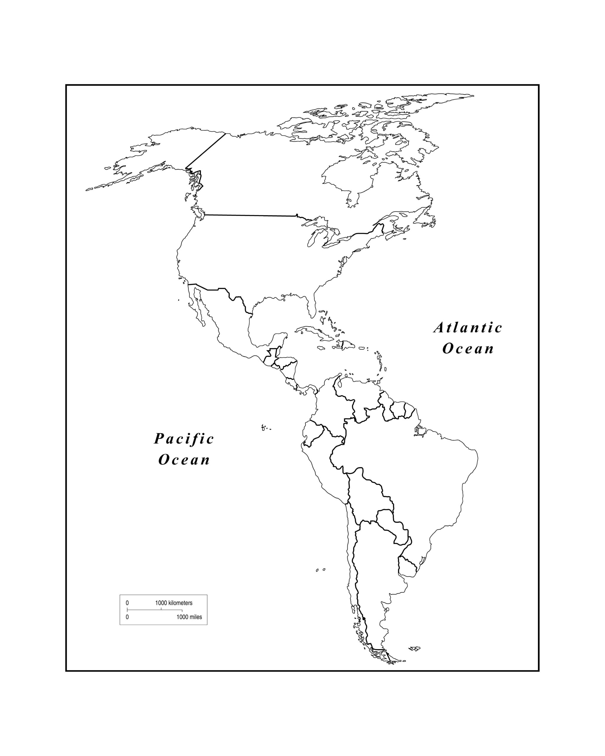 Maps Of The Americas, Page 2 with Map Of Western Hemisphere Blank