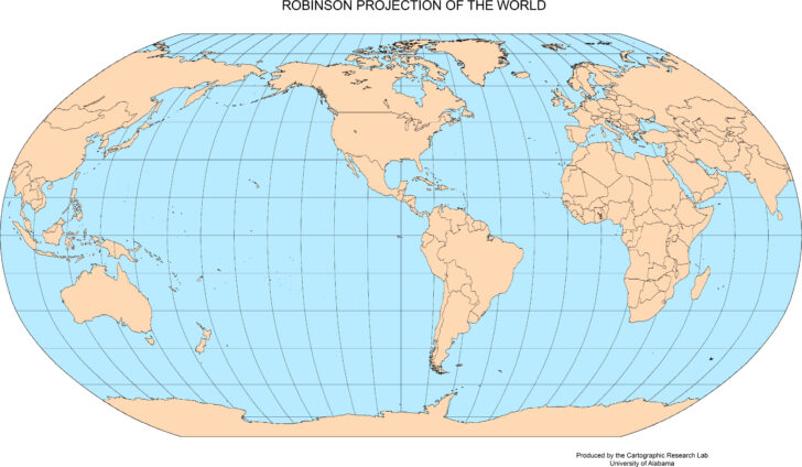 Printable Map with Latitude and Longitude