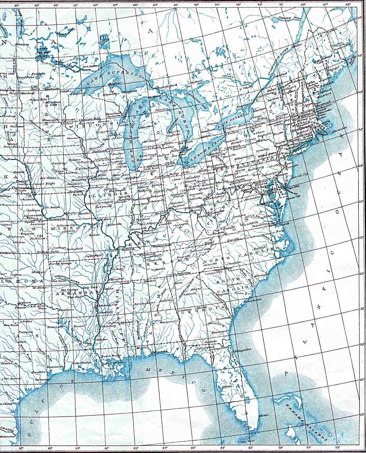 Maps: Us Map With Longitude And Latitude - Worksheets Library within Us Map With Longitude And Latitude Printable