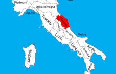 Marche Italy Province Map Silhouette Royalty Free Vector throughout Map of Marche Region of Italy