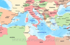 Mediterranean Map inside Printable Map of Mediterranean Sea