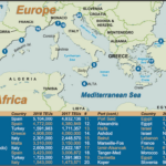 Mediterranean Sea – Ports In The Middle | Ajot In Printable Map Of Mediterranean Ports