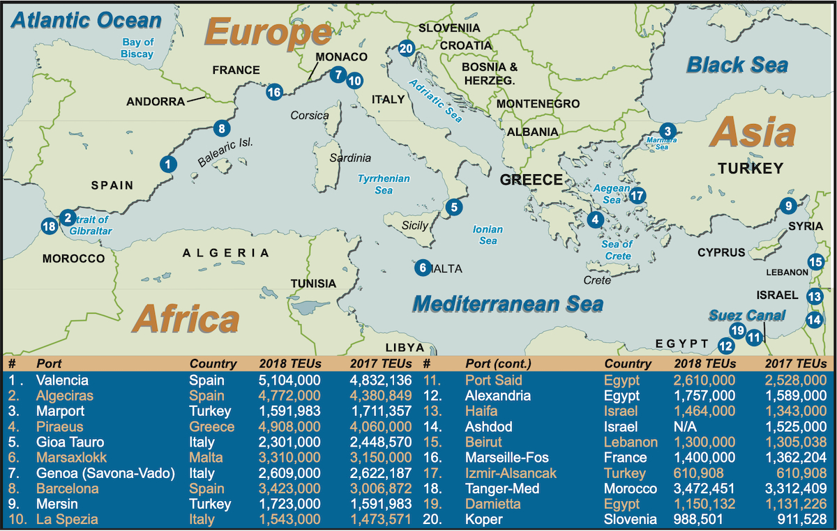 mediterranean sea ports in the middle ajot in printable map of mediterranean ports Mediterranean Sea – Ports In The Middle | Ajot in Printable Map Of Mediterranean Ports