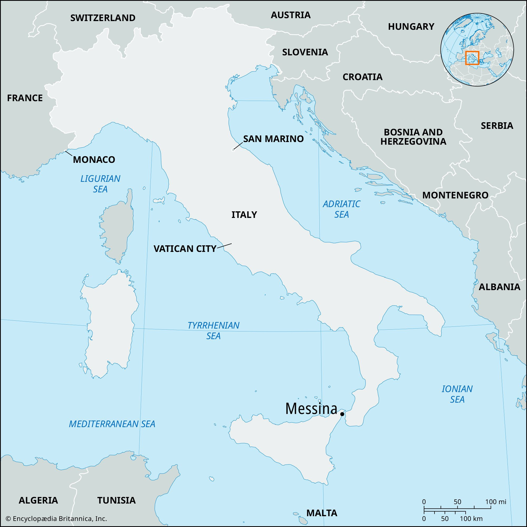 Messina | Italy, Map, History, &amp;amp; Population | Britannica throughout Map of Messina Sicily Italy