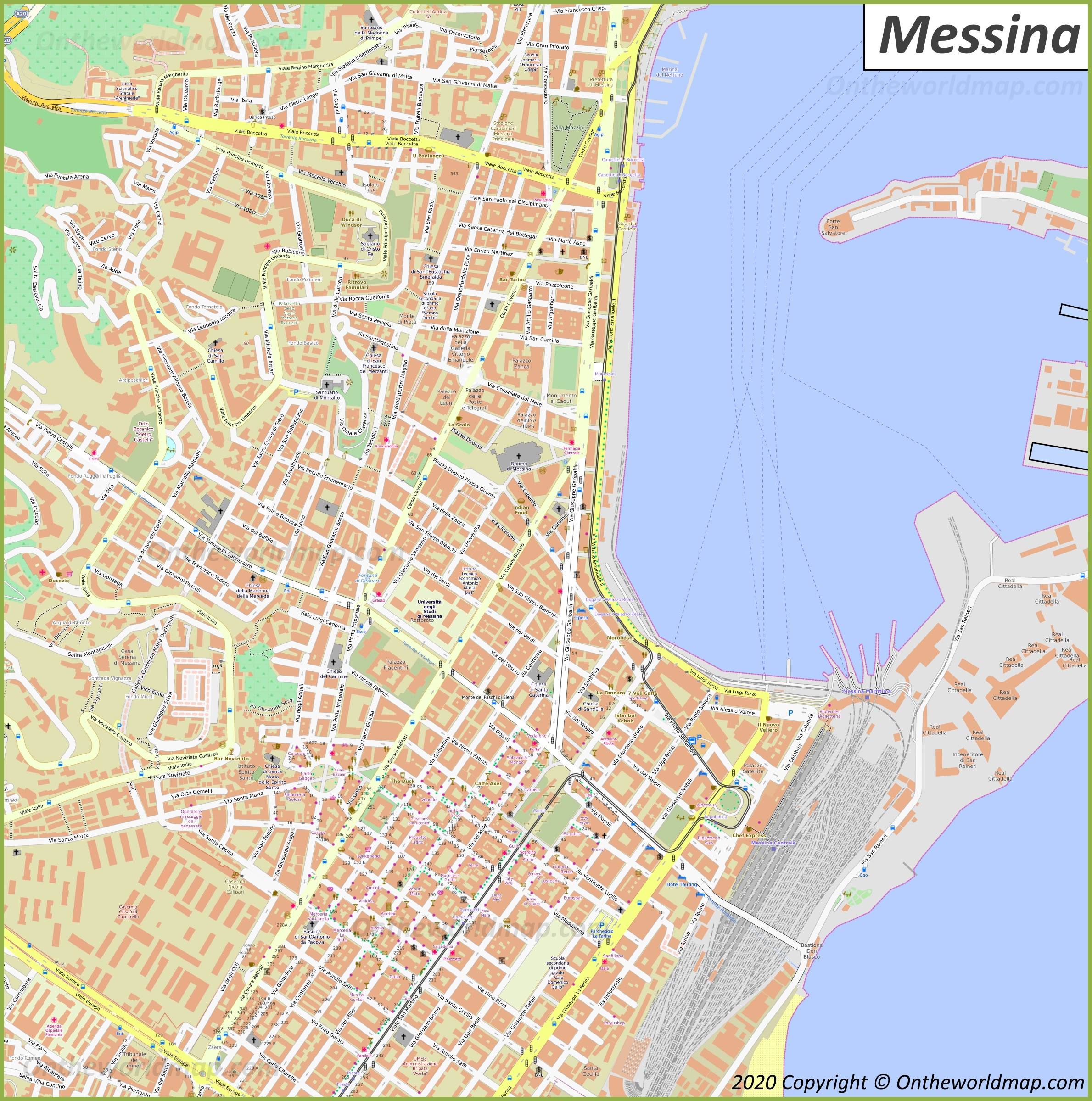 Messina Map | Italy | Discover Messina With Detailed Maps inside Map Of Messina Sicily Italy