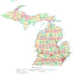 Michigan Printable Map Intended For Printable Map Of Michigan Upper Peninsula