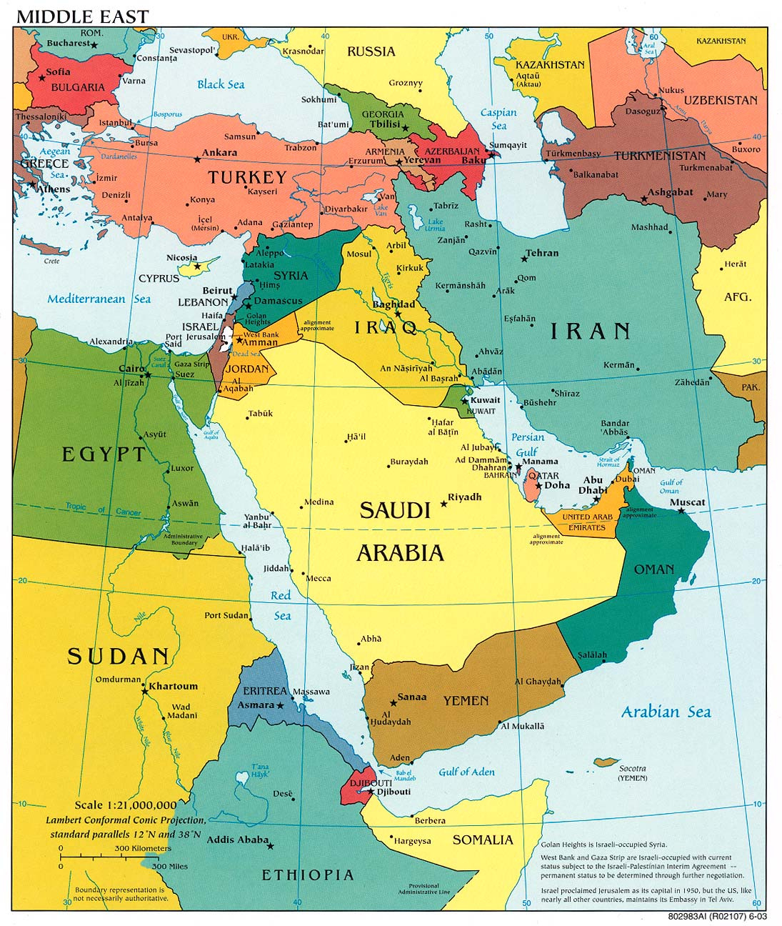 Middle East Maps - Perry-Castañeda Map Collection - Ut Library Online for Free Printable Map Of The Middle East
