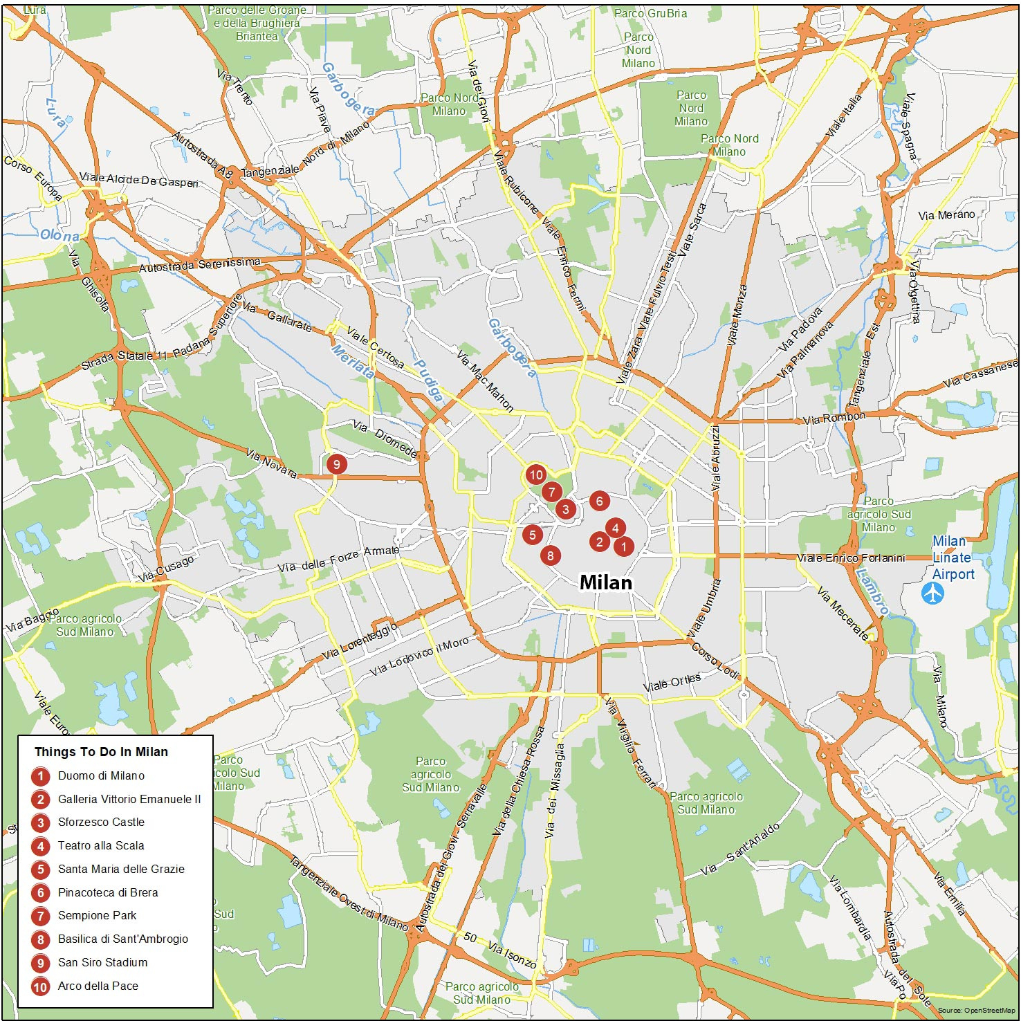 Milan Map, Italy - Gis Geography intended for City Map of Milan Italy