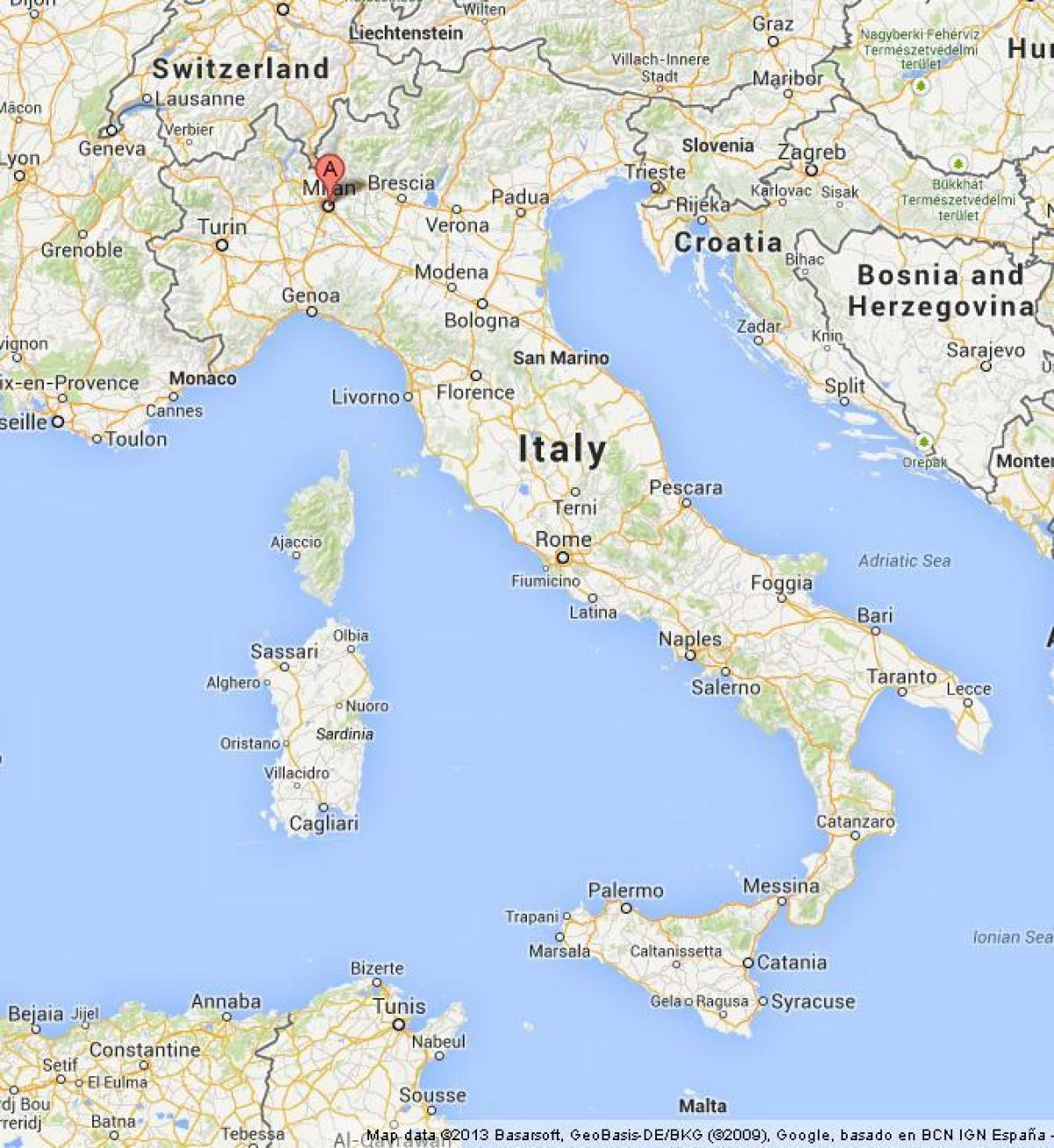 Milan World Map - Milan In World Map (Lombardy - Italy) inside Milan On A Map Of Italy