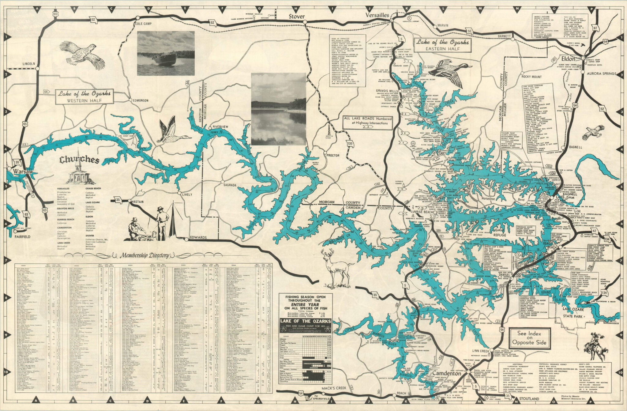 Printable Lake Of The Ozarks Map Adams Printable Map