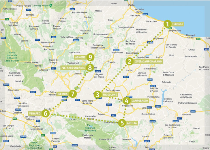 Map of Molise Region Italy