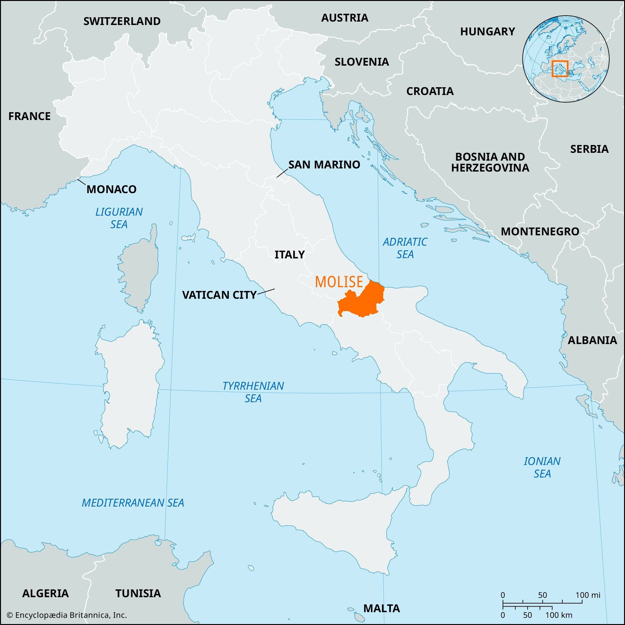 Molise | Italy, Map, Population, &amp;amp; History | Britannica throughout Map of Molise Region Italy