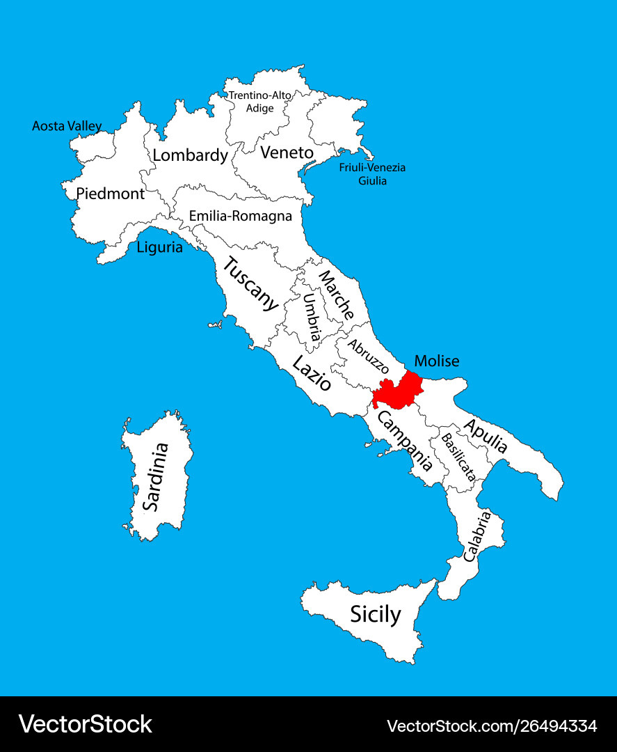 Molise Italy Province Map Silhouette Lizenzfreier Vektor with regard to Map of Molise Region Italy