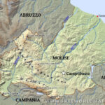 Molise Physical Map Within Molise Region Of Italy Map