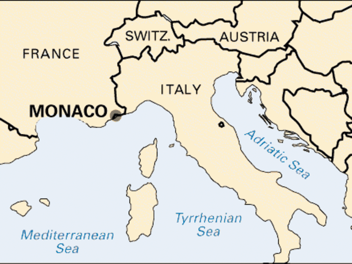 Monaco And Malta - Hubpages with Map Of Monaco France And Italy