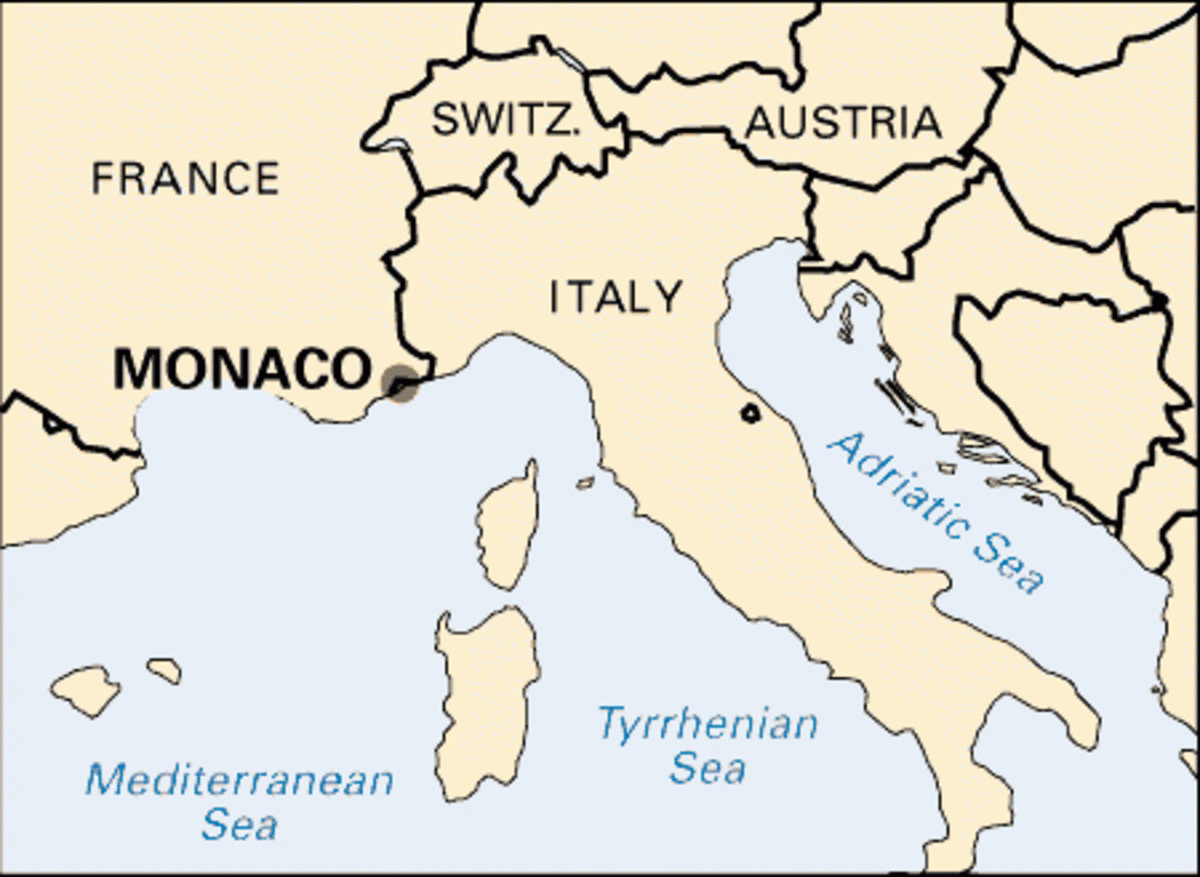 Monaco And Malta - Hubpages within Map of France Monaco and Italy