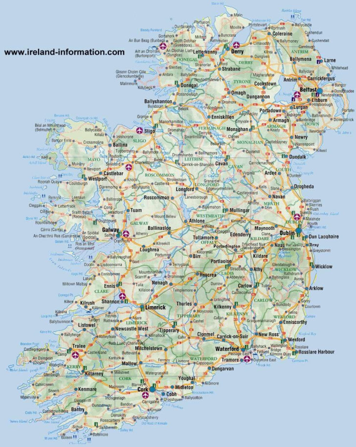 Tourist Map of Ireland and Northern Ireland Tourist Map of Ireland and Northern Ireland