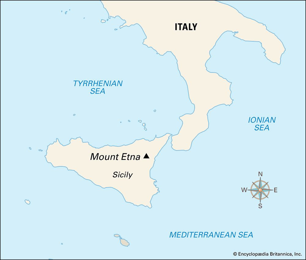 Mount Etna - Kids | Britannica Kids | Homework Help for Map Of Mount Etna Italy