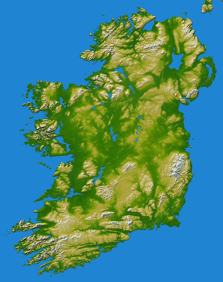 Map of Mountains In Northern Ireland