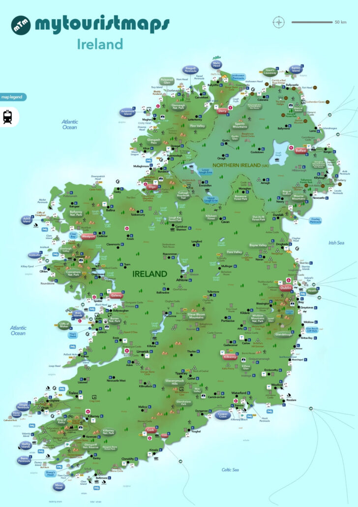 Map of Northern Ireland Tourist Attractions