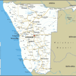Namibia Map (Road)   Worldometer Inside Namibia Road Map Download