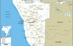 Namibia Map (Road) - Worldometer inside Namibia Road Map Download