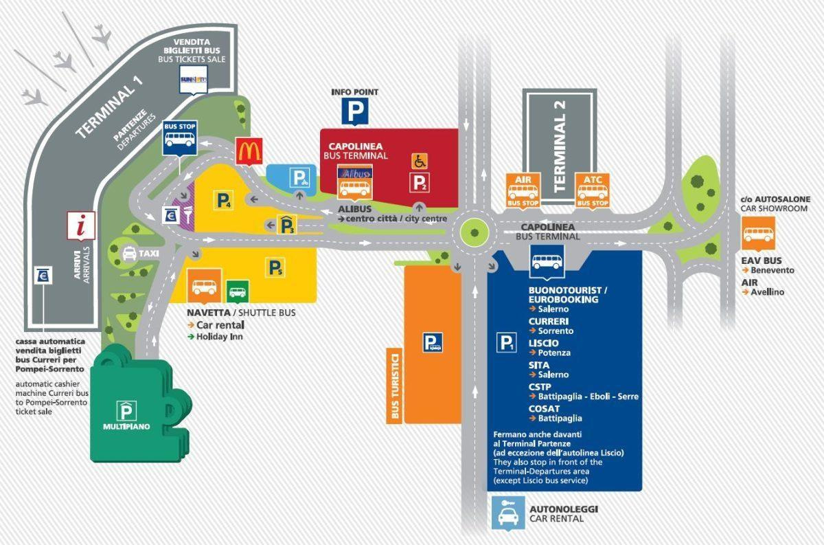 Naples International Airport (Nap), Italy - Cheap Flights, Rent A throughout Map of Naples International Airport Italy