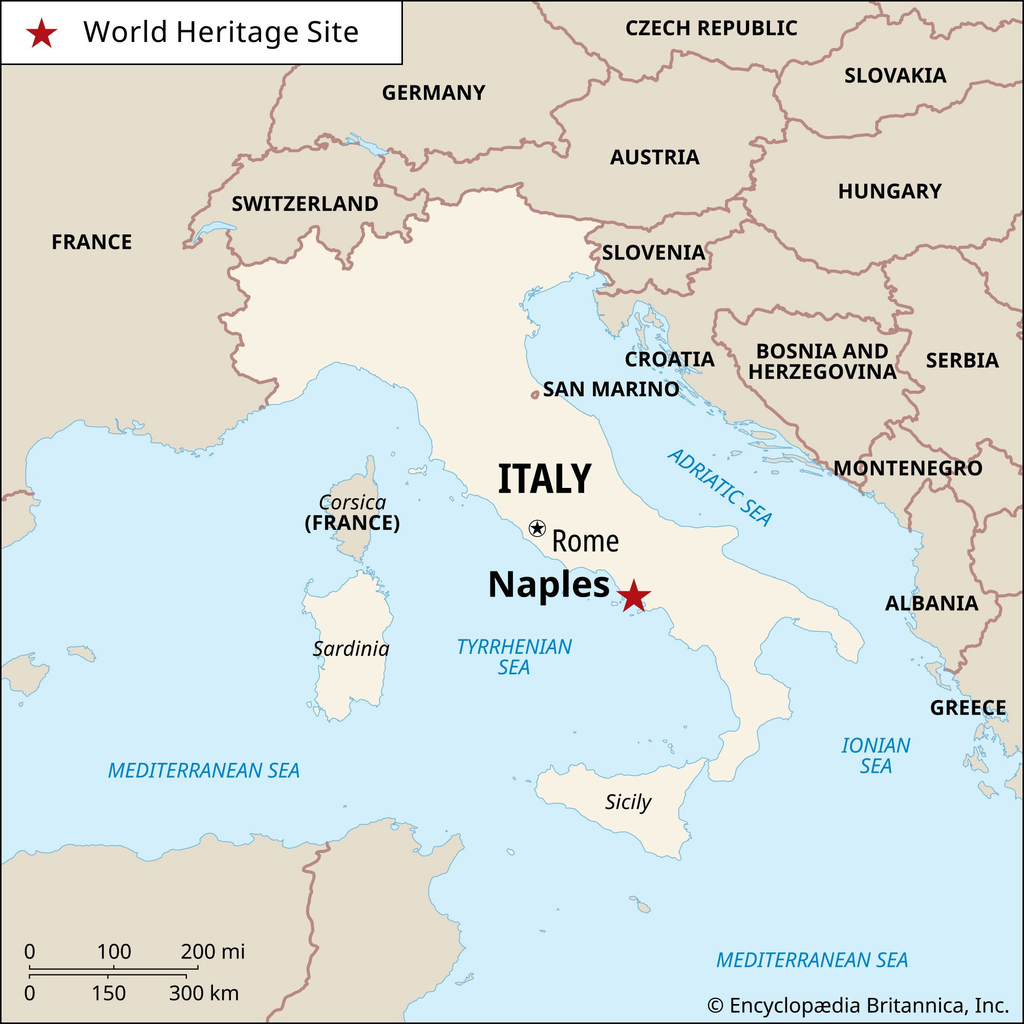 Naples | Italy, History, Map, &amp;amp; Points Of Interest | Britannica within Naples On Map Of Italy