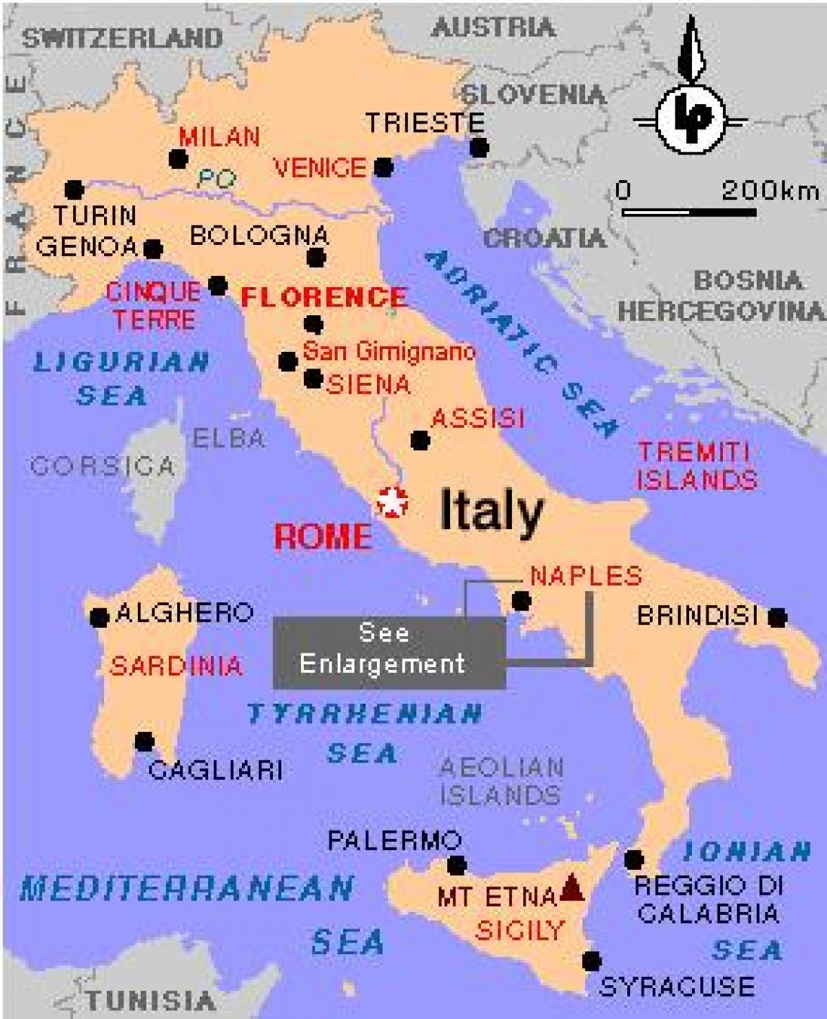 Naples Italy Map - Naples In Italy Map (Campania - Italy) for Naples on Map of Italy