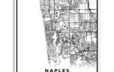 Naples Map Print, Florida Fl Usa Map Art Poster, Collier County within Printable Map of Naples Florida