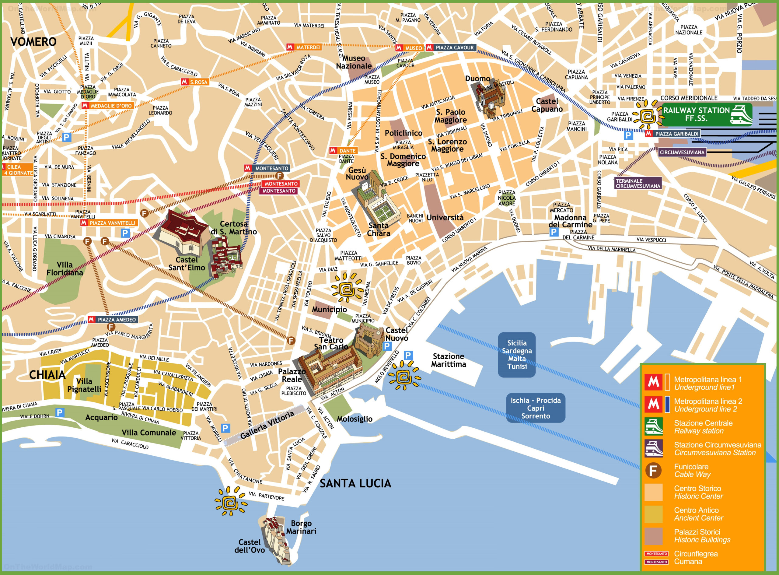 naples tourist attractions map ontheworldmap throughout tourist map of naples italy scaled Naples Tourist Attractions Map - Ontheworldmap throughout Tourist Map of Naples Italy