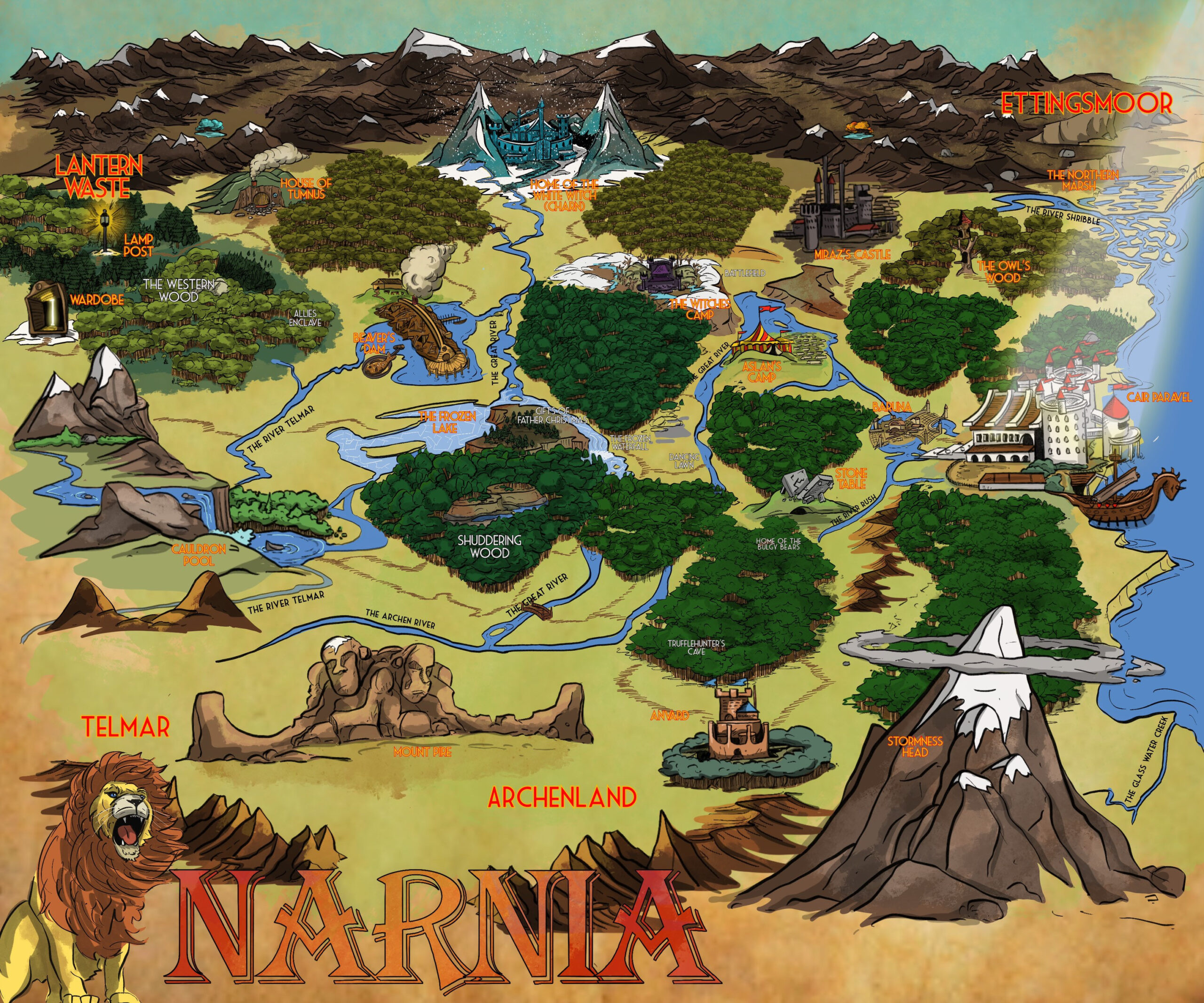 Narnia: Stadtplan Von Narnia (Digitaler Download) regarding Narnia Map Download