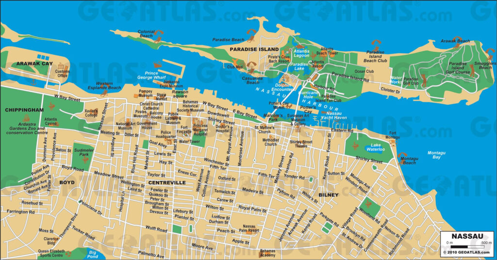 Nassau Map And Tourist Attractions Regarding Printable Map Of Nassau Nassau Map And Tourist Attractions Regarding Printable Map Of Nassau Bahamas 1024x536 