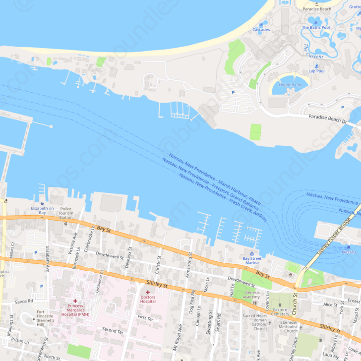 Printable Map of Nassau Bahamas Cruise Port