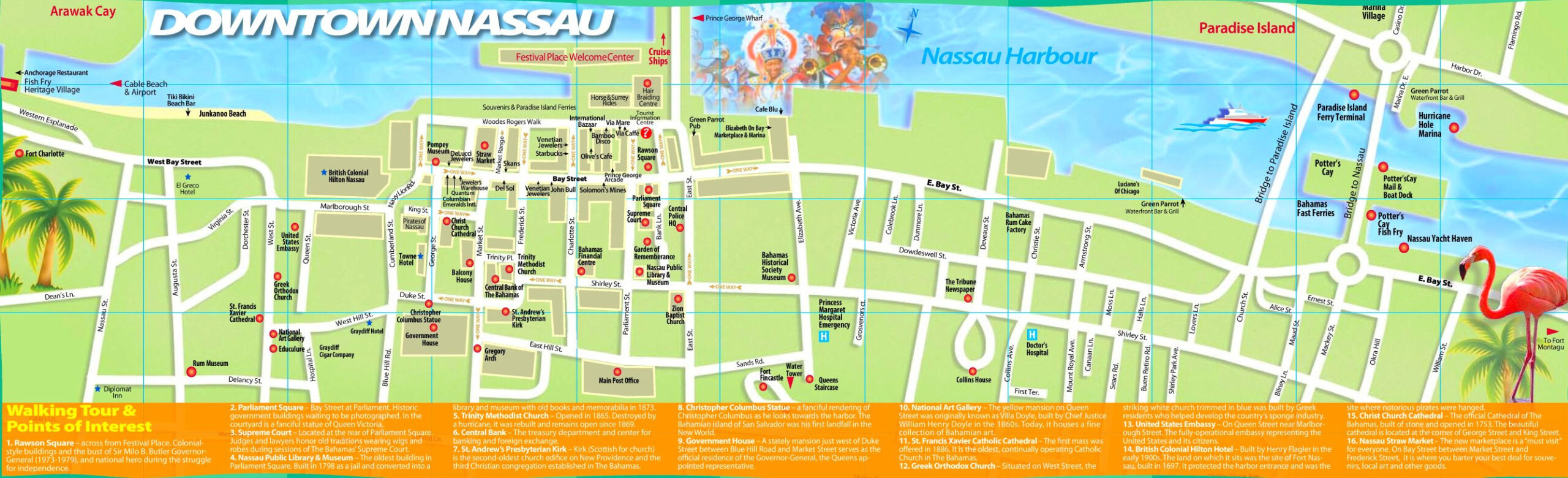 Nassau Tourist Map - Ontheworldmap with Nassau Tourist Map 2025 Printable