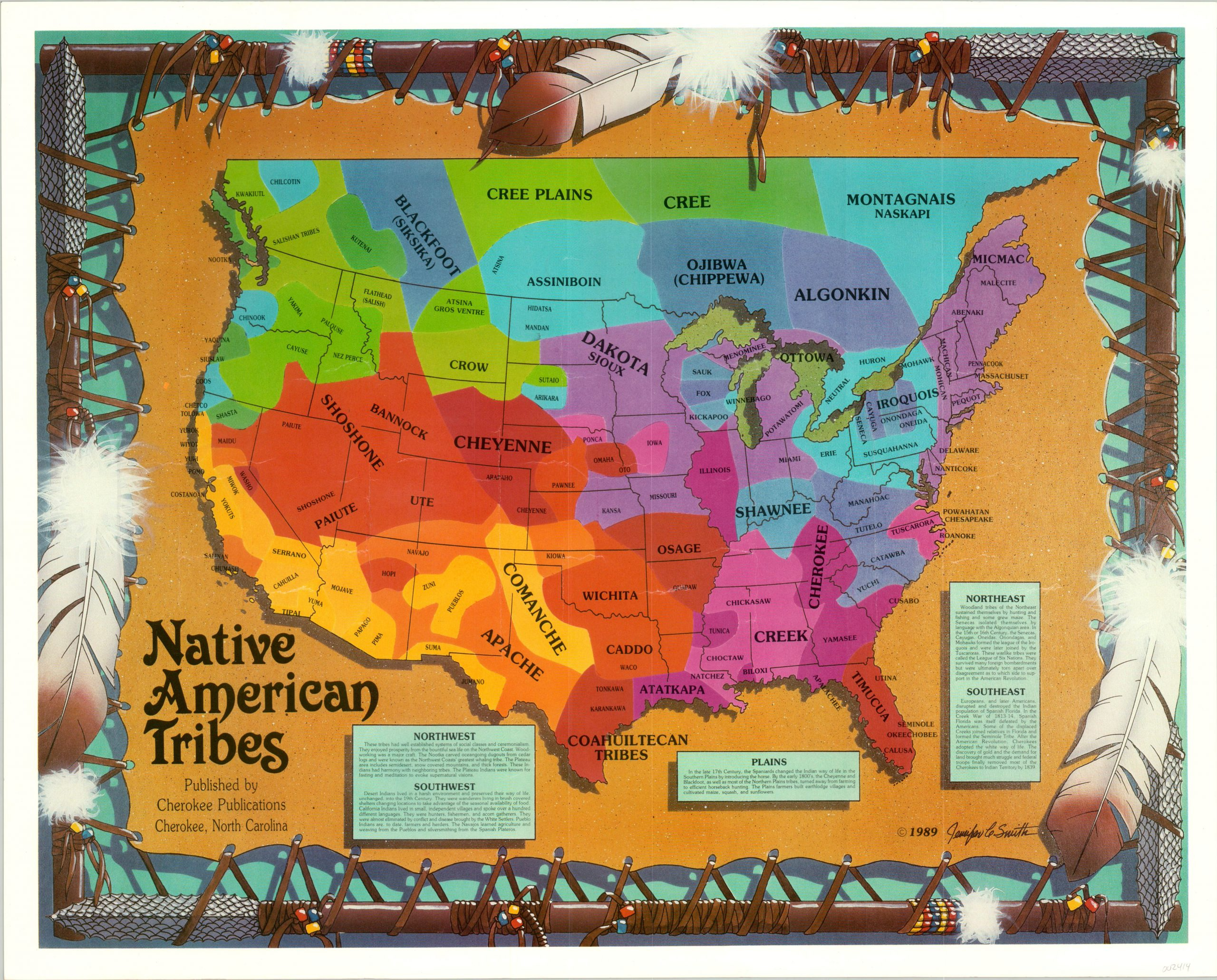 Native American Tribes in Map Of Native American Tribes In North And South America