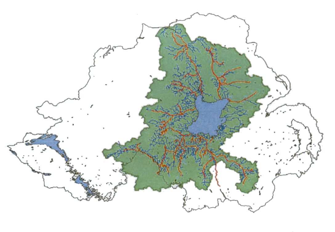 Navigation with Map Of River Bann Northern Ireland