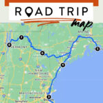 New England Road Trip Map Within Printable New England Road Map