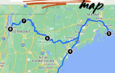 New England Road Trip Map within Printable New England Road Map