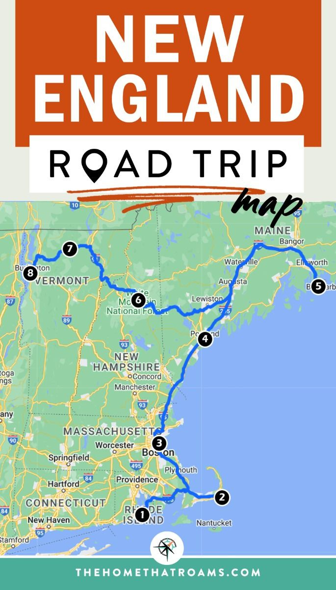 Printable New England Road Map