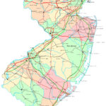 New Jersey Printable Map Throughout Free Printable Map Of New Jersey