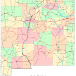 New Mexico Printable Map Within Free Printable Map Of New Mexico New Mexico Printable Map Within Free Printable Map Of New Mexico