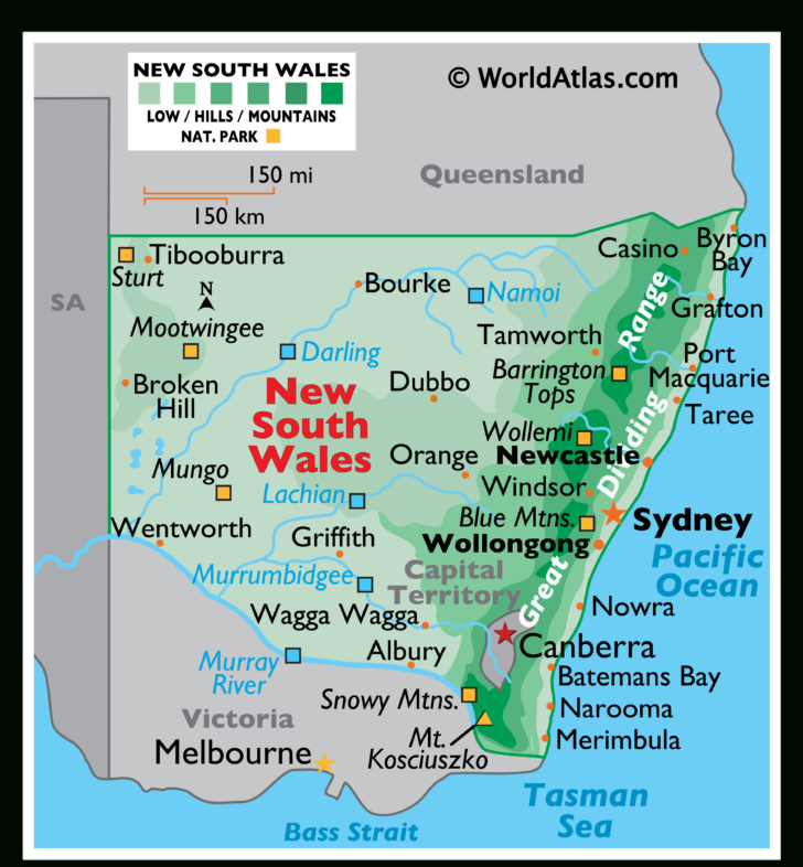 Printable Map of Nsw Area Printable Map of Nsw Area