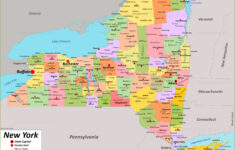 New York State Map | Usa | Maps Of New York (Ny) with regard to Printable Map of New York State with Cities
