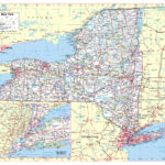 New York State Wall Map Large Print Poster   24"Wx30"H   Etsy Pertaining To Printable Map Of New York State With Cities